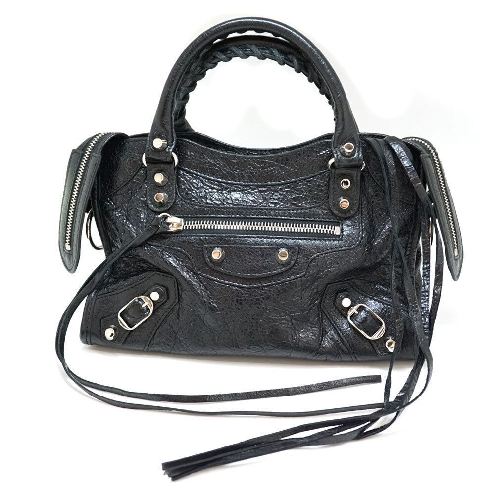 BALENCIAGA City Leather Black Handbag Shoulder Bag